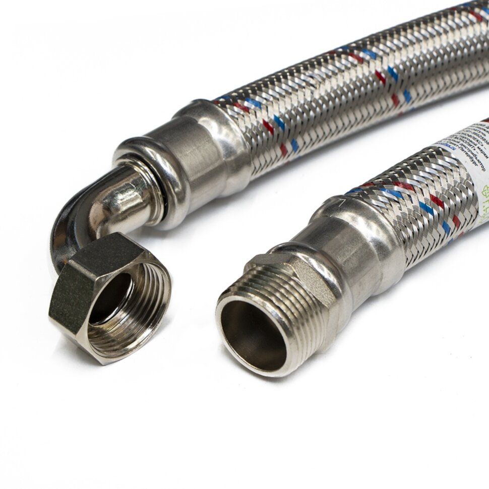 Антивибрационный шланг угловой Parigi AVC-Z DN25 1"х1" ВЗ, L=1000 мм