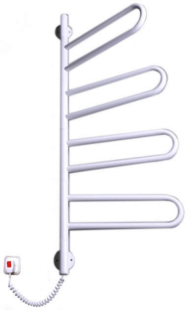 Элна Флюгер-4 поворотный Белый с регулятором t полотенцесушитель