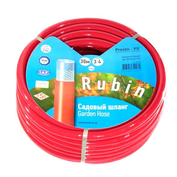 Шланг для полива Evci Plastik Dominik (Rubin) садовый диаметр 3/4 дюйма, длина 50 м (3/4 GHR 50)